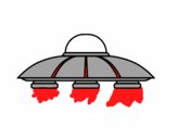 Disegno UFO aliens pitturato su Samu2008
