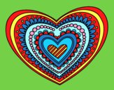 Disegno Mandala cuore pitturato su lella18