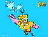 Disegno SpongeBob - La invincibolla per l'attacco pitturato su Mathias