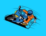 Disegno Motocicletta GP pitturato su mikybra