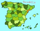 Disegno Le province di Spagna pitturato su bb10