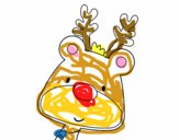 Disegno Rudolph la renna pitturato su riccardos