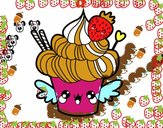 Cupcake kawaii con la fragola