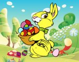 Coniglietto con uovo di Pasqua