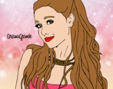 Disegno Ariana Grande con il collare pitturato su GIULIET