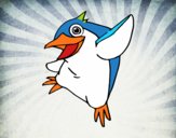 Disegno Pinguino minore blu pitturato su FABBRIG