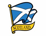 Disegno Bandiera della Scozia pitturato su jeep