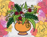 Un vaso con fiori