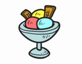  Coppa con tre palline di gelato