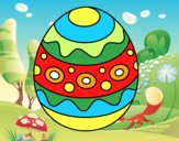 Un uovo di Pasqua con motivi