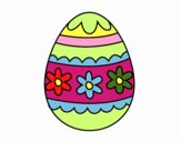 Uovo di Pasqua floreale