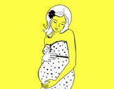 Felice donna incinta