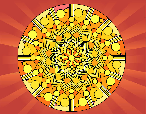 Mandala fiore con cerchio