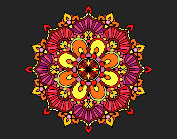 Mandala flash florale