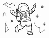 Un astronauta nello spazio stellare