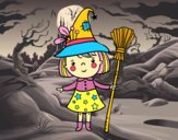 strega della bambina Halloween
