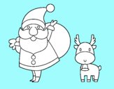 Babbo Natale e una renna