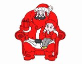 Babbo Natale e bambino di Natale 