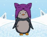 Pinguino con il cappello divertente