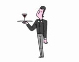Cameriere con cocktail