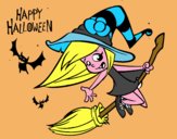 Una strega di Halloween
