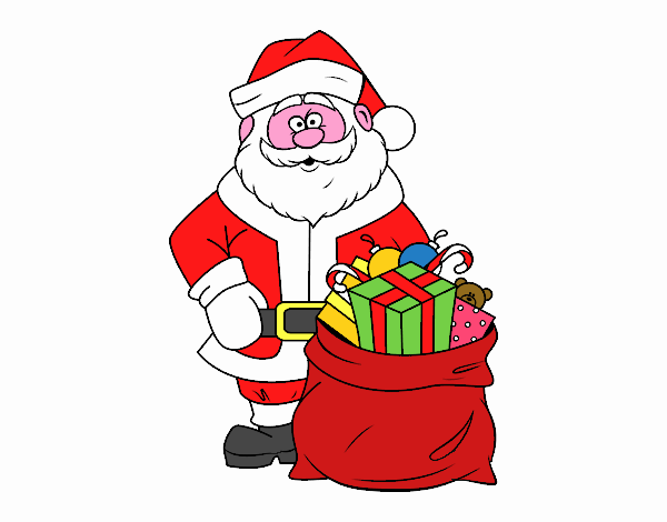  Babbo Natale con un sacco di regali