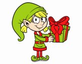 Elfo con il regalo